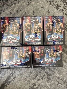 LOT OF 5 2026 WWE Topps Chrome Value Box *Will Ship ASAP